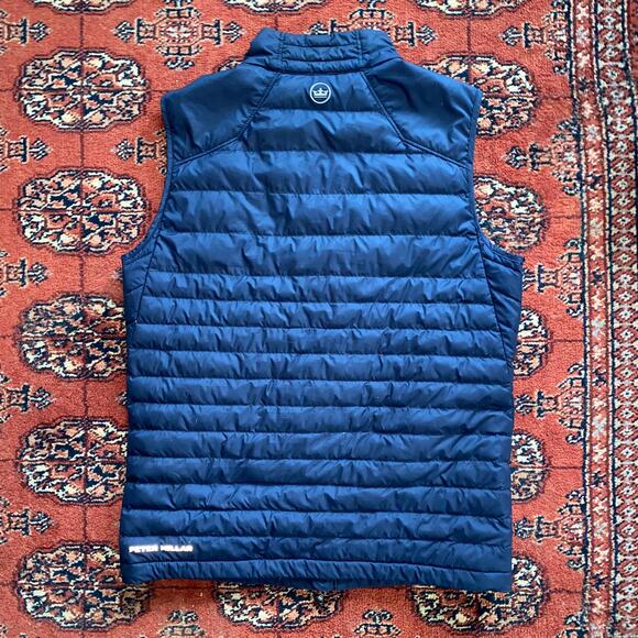 Peter Millar Men's S Crown Navy Blue Hyperlight Puffer Vest w/ a Logo - Picture 3 of 10